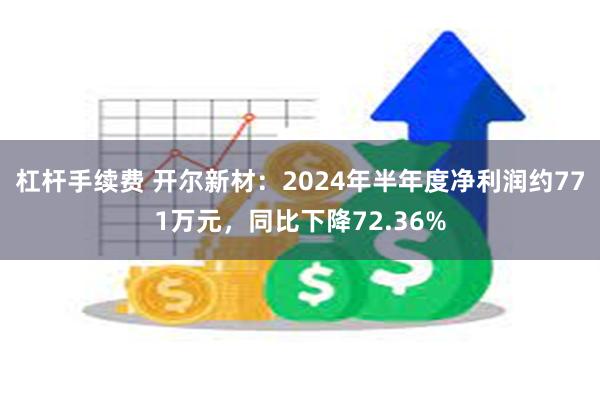 杠杆手续费 开尔新材：2024年半年度净利润约771万元，同比下降72.36%