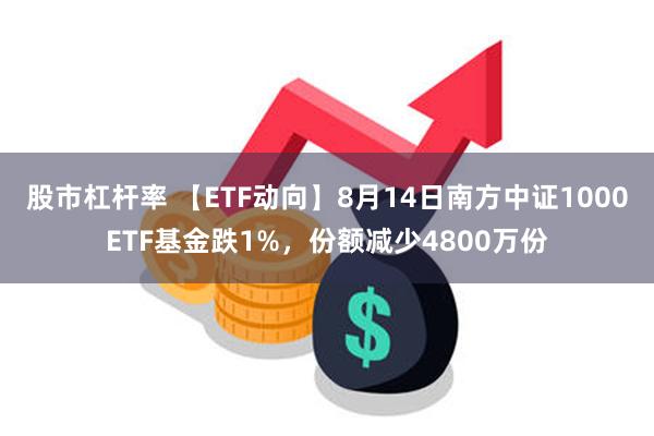 股市杠杆率 【ETF动向】8月14日南方中证1000ETF基金跌1%，份额减少4800万份