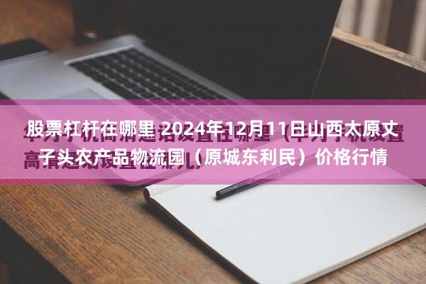 股票杠杆在哪里 2024年12月11日山西太原丈子头农产品物流园（原城东利民）价格行情