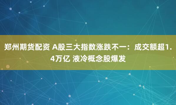 郑州期货配资 A股三大指数涨跌不一：成交额超1.4万亿 液冷概念股爆发