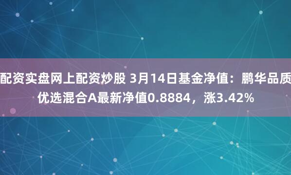 配资实盘网上配资炒股 3月14日基金净值：鹏华品质优选混合A最新净值0.8884，涨3.42%